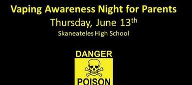 Vaping Awareness Parent Night Tomorrow!