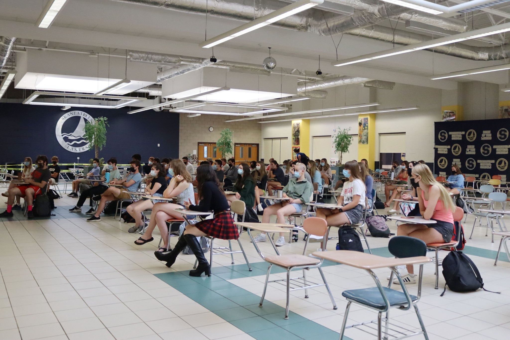 Seniors attend a special breakfast at Skaneateles High School.