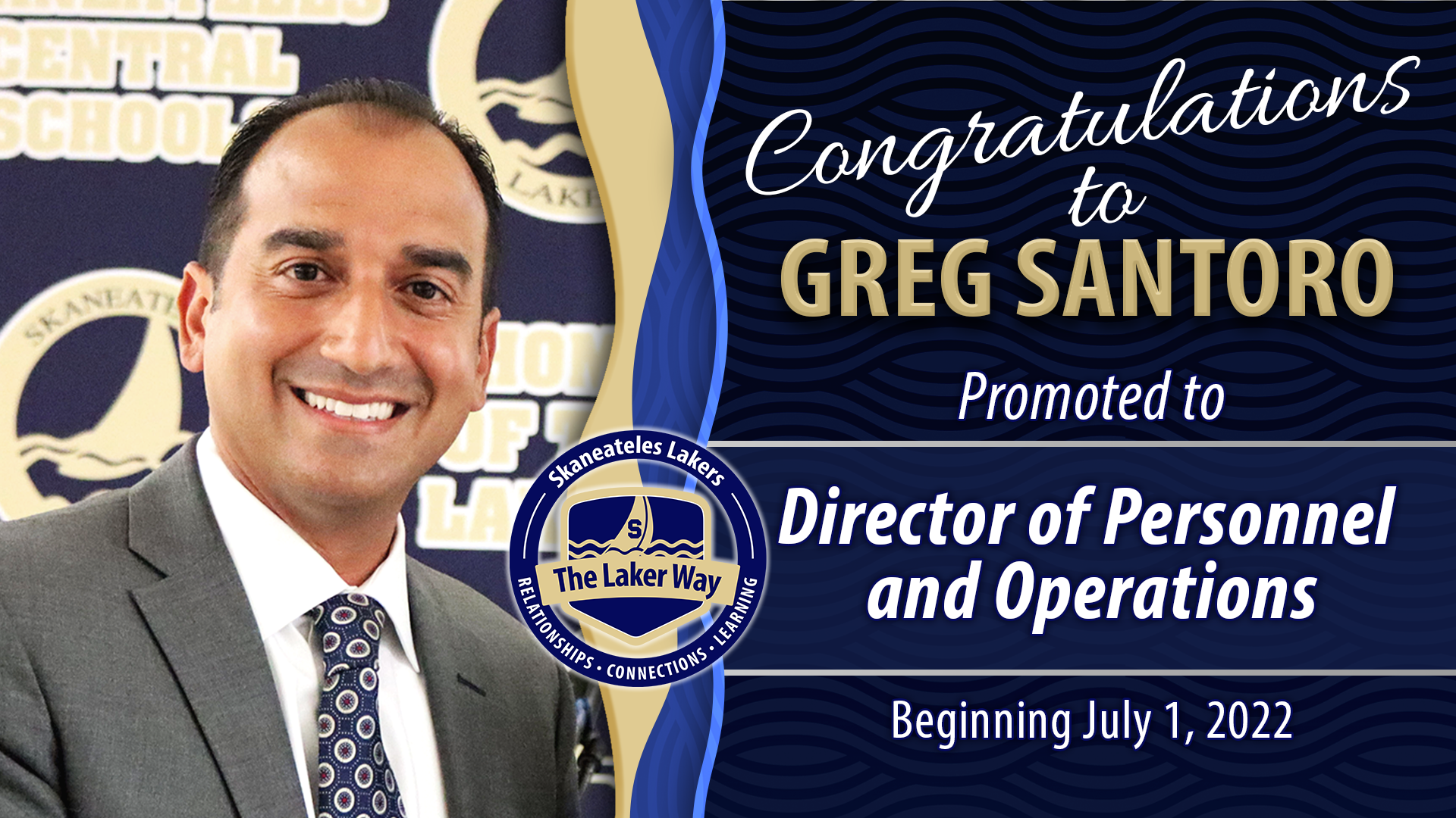 Greg Santoro Promoted to Director of Personnel and Operations