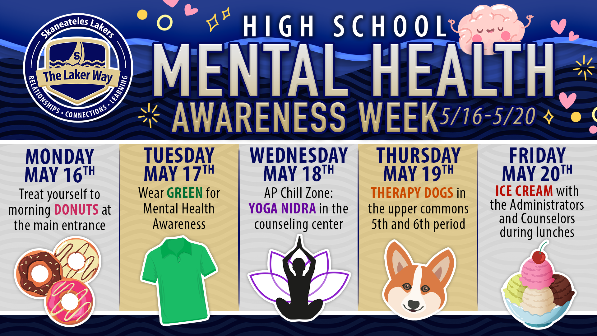 High School Mental Health Awareness Activities, May 16-20