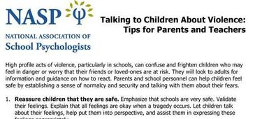 Talking to Children About Violence