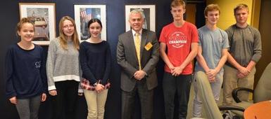 Senator Bob Antonacci Meets with SHS Wood Frog Club
