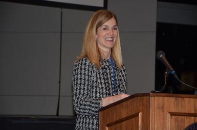 Superintendent of Schools, Lynda Quick, addresses community members during the January 30 community forum.