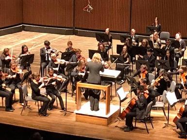 Karen Veverka conducts the Symphoria Repertory Orchestra