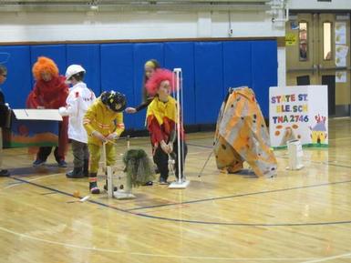 Students perform an Odyssey of the Mind problem during last year's community demonstration.