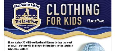 District Collecting Clothing for Kids to Support Syracuse CSD, 11/28-12/2