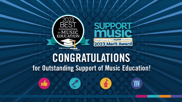 Congratulations for Outstanding Music Education